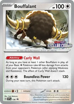 Bouffalant 136 Scarlet & Violet Black Star Promos