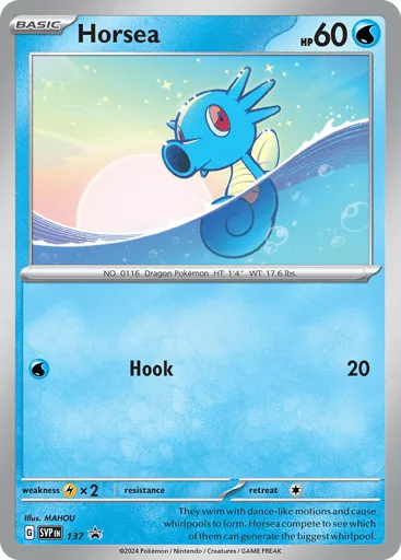 Horsea 137 Scarlet & Violet Black Star Promos