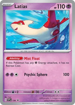 Latias 139 Scarlet & Violet Black Star Promos