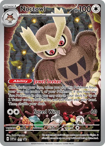 Noctowl 141 Scarlet & Violet Black Star Promos