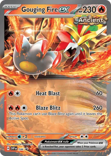 Gouging Fire ex 144 Scarlet & Violet Black Star Promos