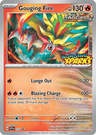 Gouging Fire 151 Scarlet & Violet Black Star Promos