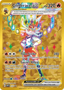 Cinderace ex 163 Scarlet & Violet Black Star Promos