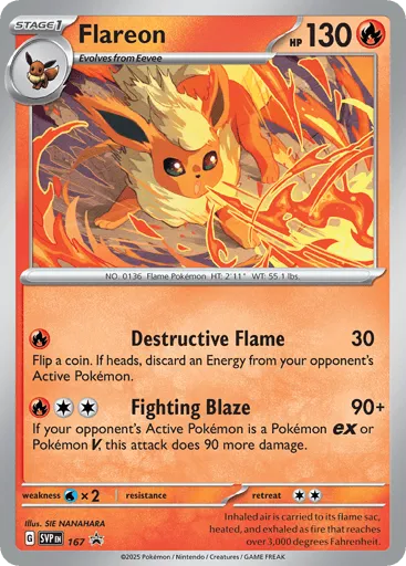 Flareon 167 Scarlet & Violet Black Star Promos
