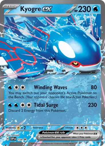 Kyogre ex 178 Scarlet & Violet Black Star Promos