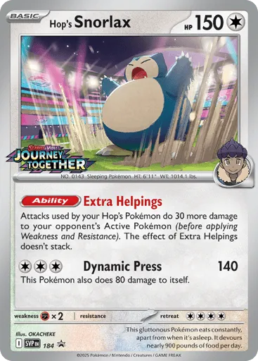 Hop's Snorlax 184 Scarlet & Violet Black Star Promos