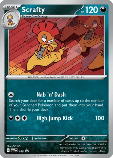 Scrafty 188 Scarlet & Violet Black Star Promos
