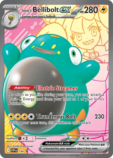 Iono's Bellibolt ex 194 Scarlet & Violet Black Star Promos