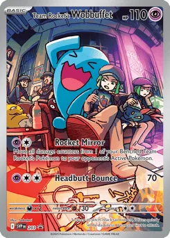 Team Rocket's Wobbuffet 203 Scarlet & Violet Black Star Promos