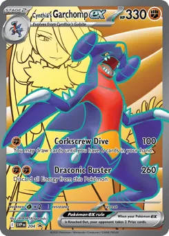 Cynthia’s Garchomp ex 204 Scarlet & Violet Black Star Promos