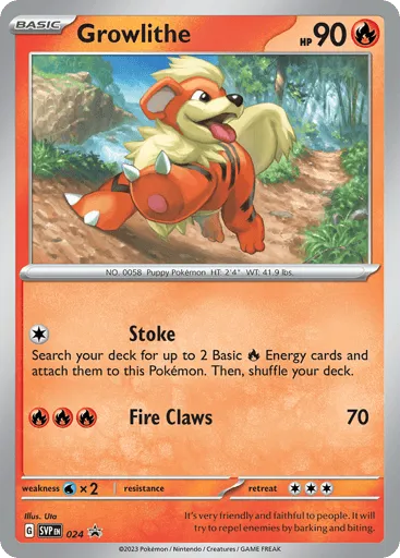 Growlithe 024 Scarlet & Violet Black Star Promos