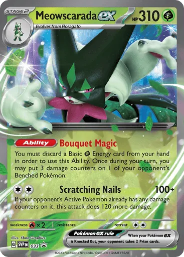Meowscarada ex 033 Scarlet & Violet Black Star Promos