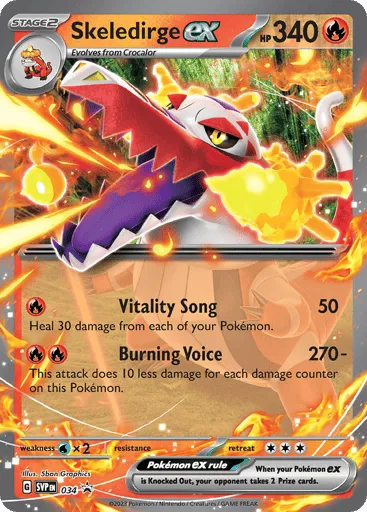 Skeledirge ex 034 Scarlet & Violet Black Star Promos