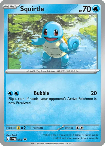 Squirtle 048 Scarlet & Violet Black Star Promos
