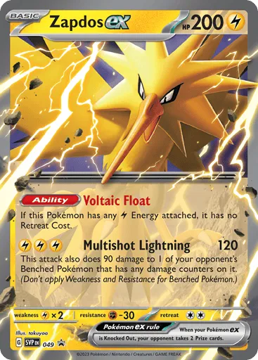 Zapdos ex 049 Scarlet & Violet Black Star Promos