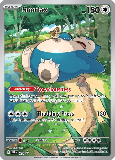 Snorlax 051 Scarlet & Violet Black Star Promos