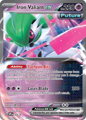 Iron Valiant ex 068 Scarlet & Violet Black Star Promos