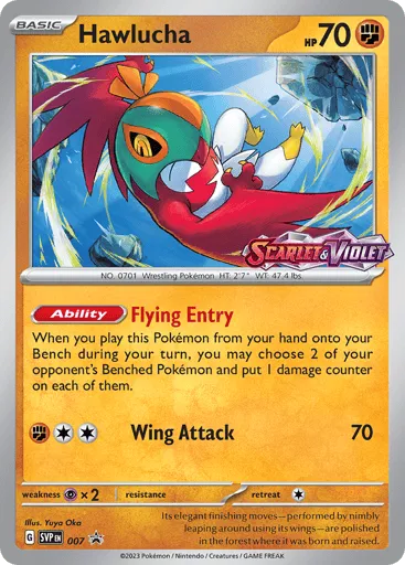 Hawlucha 007 Scarlet & Violet Black Star Promos