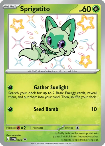 Sprigatito 076 Scarlet & Violet Black Star Promos
