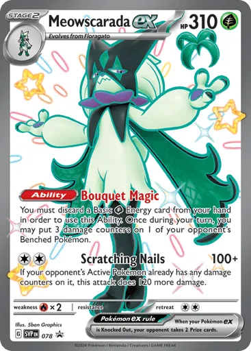 Meowscarada ex 078 Scarlet & Violet Black Star Promos