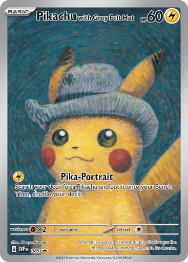 Pikachu with Grey Felt Hat 085 Scarlet & Violet Black Star Promos
