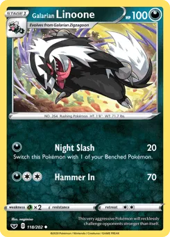 Galarian Linoone 118/202 Sword & Shield