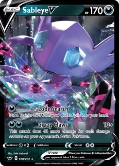 Sableye V 120/202 Sword & Shield