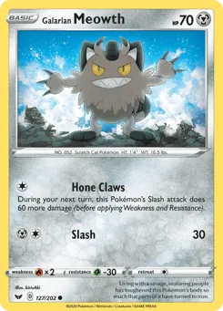 Galarian Meowth 127/202 Sword & Shield
