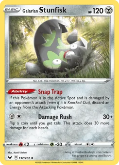 Galarian Stunfisk 132/202 Sword & Shield