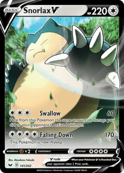 Snorlax V 141/202 Sword & Shield