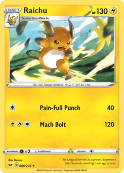 Raichu 066/202 Sword & Shield