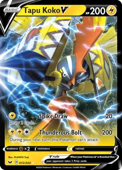 Tapu Koko V 072/202 Sword & Shield