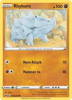 Rhyhorn 096/202 Sword & Shield