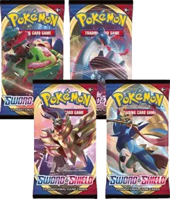 Sword & Shield Base Set Booster Pack Art Bundle (Set of 4)