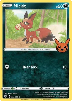 Nickit 103/189 Pumpkin Pikachu Stamp Astral Radiance