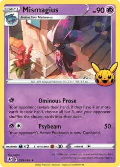 Mismagius 059/189 Pumpkin Pikachu Stamp Astral Radiance
