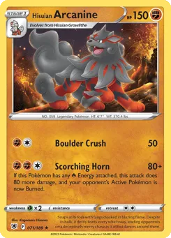 Hisuian Arcanine 071/189 Astral Radiance