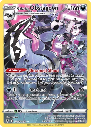 Galarian Obstagoon TG10/TG30 Astral Radiance Trainer Gallery