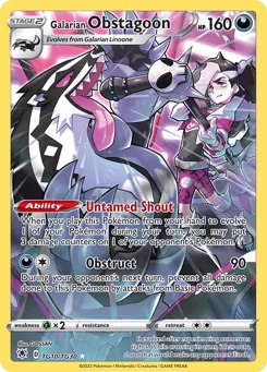 Galarian Obstagoon TG10/TG30 Astral Radiance Trainer Gallery