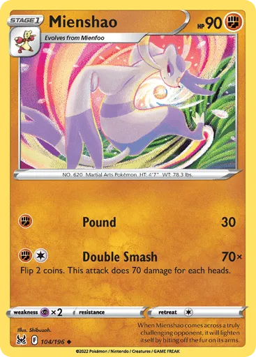Mienshao 104/196 Lost Origin