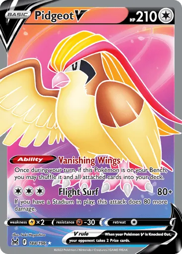 Pidgeot V 188/196 Lost Origin