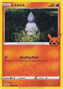 Litwick 024/196 Pumpkin Pikachu Stamp Lost Origin