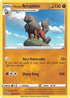 Hisuian Arcanine 084/196 Lost Origin