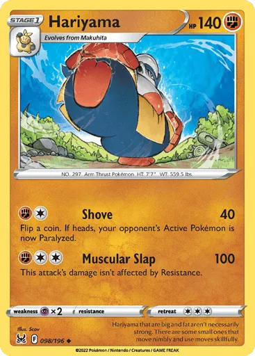 Hariyama 098/196 Lost Origin