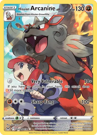 Hisuian Arcanine TG08/TG30 Lost Origin Trainer Gallery