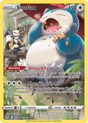 Snorlax TG10/TG30 Lost Origin Trainer Gallery