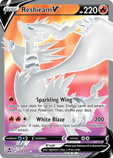 Reshiram V 172/195 Silver Tempest