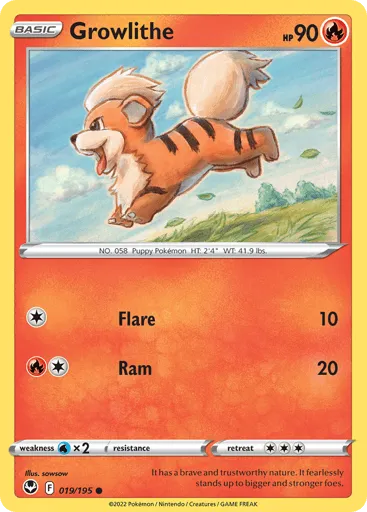 Growlithe 019/195 Silver Tempest