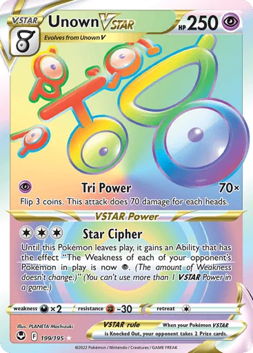 Unown VSTAR 199/195 Silver Tempest