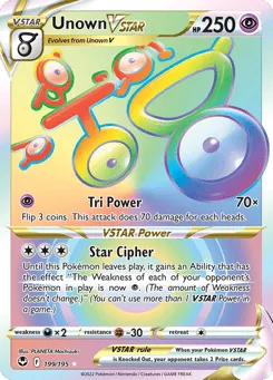Unown VSTAR 199/195 Silver Tempest
